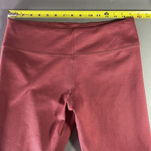 NIKE Therma-Fit Leggings Mid Rise Performance Athletic Womens L Pink Pomegranate - Picture 5 of 8